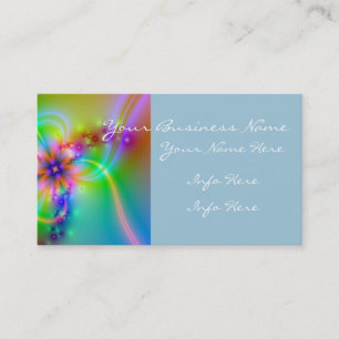 Colorful Flower With Ribbons Business Card