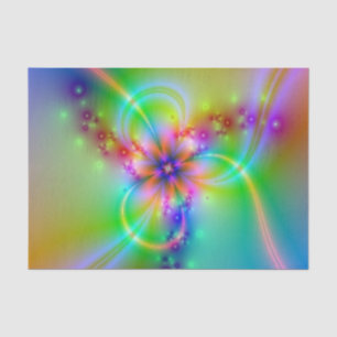 Colorful Flower With Ribbons Tissue Paper