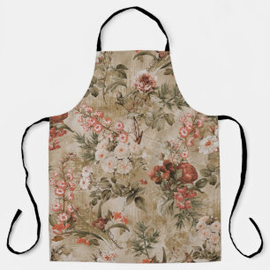 colorful flowers background. watercolor Illustrati Apron