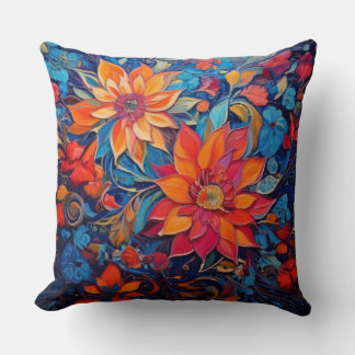 Colorful flowers  cushion