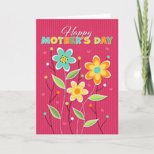 Colorful Flowers Mother's Day Thank You Card