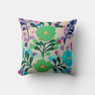 Colorful Flowers Pattern Cushion