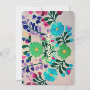 Colorful Flowers Pattern Invitation