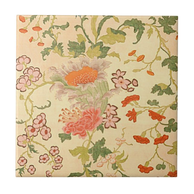 Colorful Flowers Wonderland Ceramic Tile (Front)