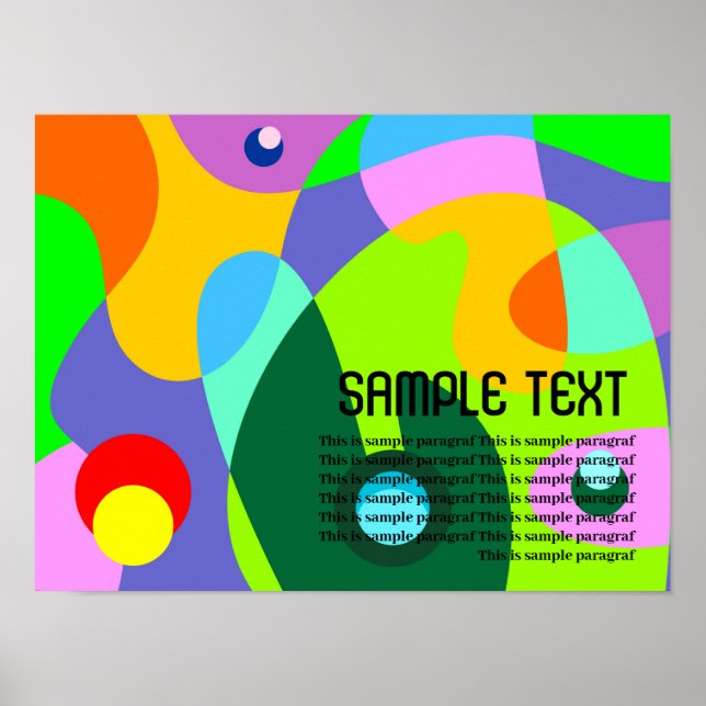Colorful fluid circle abstract background  poster (Front)