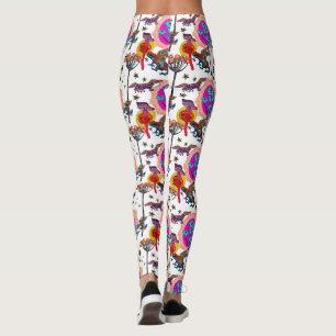 Colorful Flying Frogs Leggings