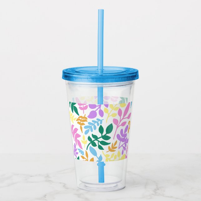 Colorful foliage acrylic tumbler (Front)