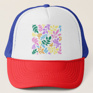 Colorful foliage trucker hat