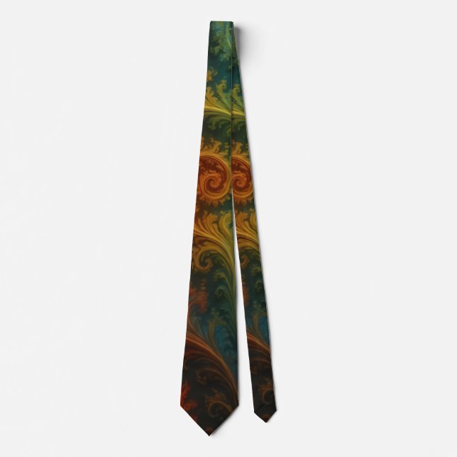 Colorful Fractal Neck Tie (Front)