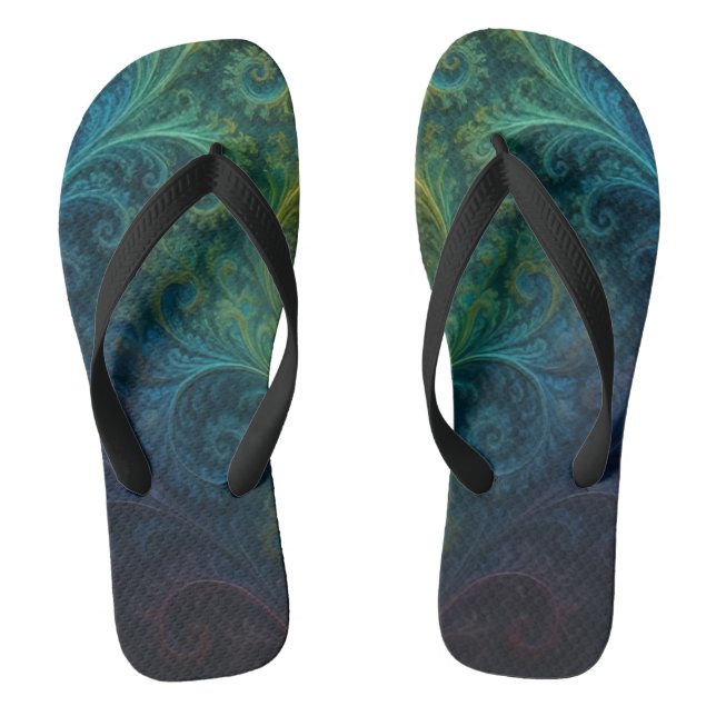 Colorful Fractal Thongs (Footbed)