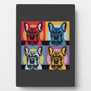 Colorful French Bulldog Pop Art Design for Dog Plaque
