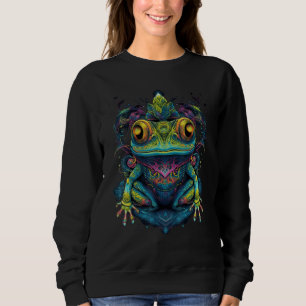 Colorful Frog Psychedelic Trippy Hippie Men Women Sweatshirt