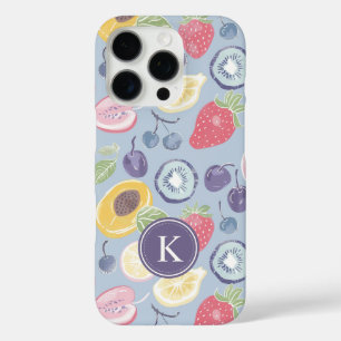 Colorful  Fruits  Monogram Spring Pattern iPhone 16 Pro Case