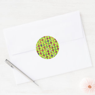 Colorful Fruits Pixelated 32-bits Art Sticker