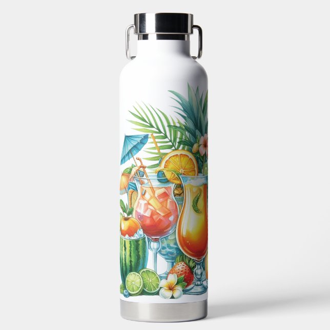 COLORFUL FRUITY SUMMER DRINKS & FRUITS WATER BOTTLE (Front)