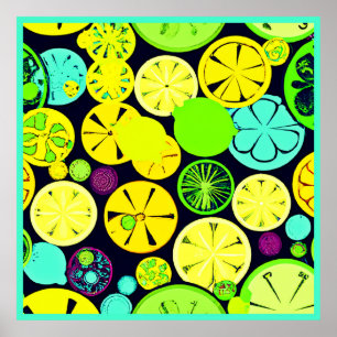 Colorful Fruity Vibrance Pattern Poster