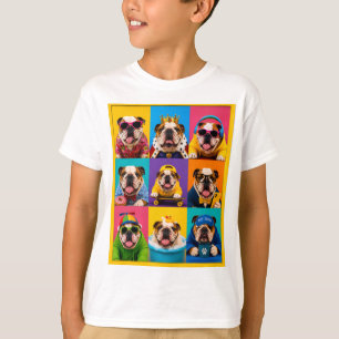 COLORFUL FUN ENGLISH BULLDOGS T-Shirt