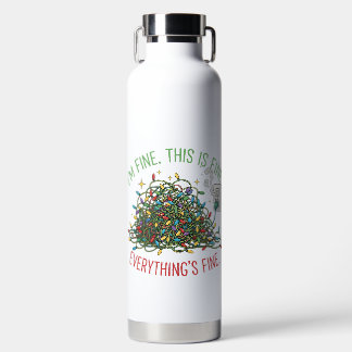 COLORFUL FUNNY HOLIDAY CHRISTMAS SAYING WATER BOTTLE