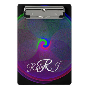 Colorful Fused Center Geometric Mini Clipboard