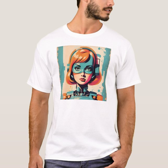 Colorful Futuristic Heroine T-Shirt (Front)