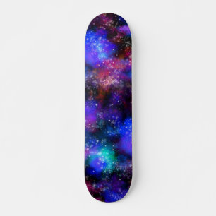 Colorful Galaxy Cosmic space Skateboard