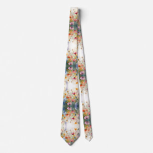 Colorful Garden Flowers Wildflower Spring Meadow Tie