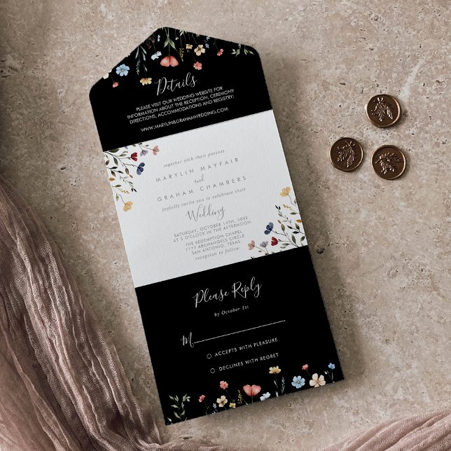  Colorful Garden Wildflower Wedding     All In One Invitation (Creator Uploaded)