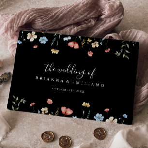 Colorful Garden Wildflower Wedding Guest Book