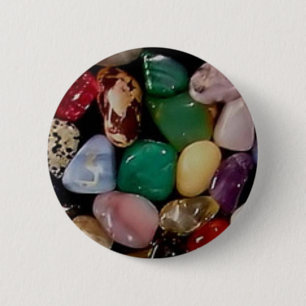Colorful Gem Stones 6 Cm Round Badge