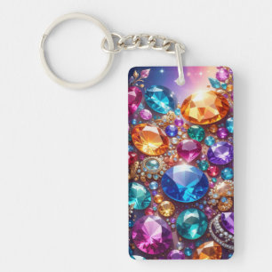 Colorful Gems & Jewels Key Ring
