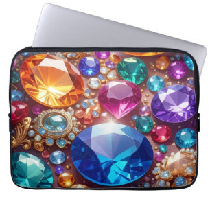 Colorful Gems & Jewels Laptop Sleeve