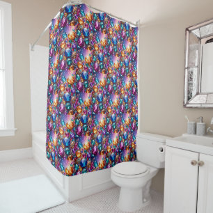Colorful Gems & Jewels Shower Curtain