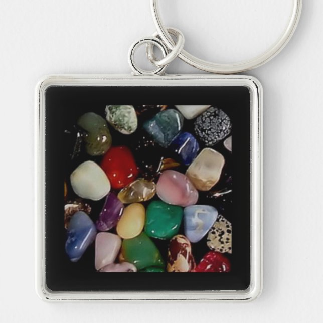 Colorful Gemstones  Key Ring (Front)