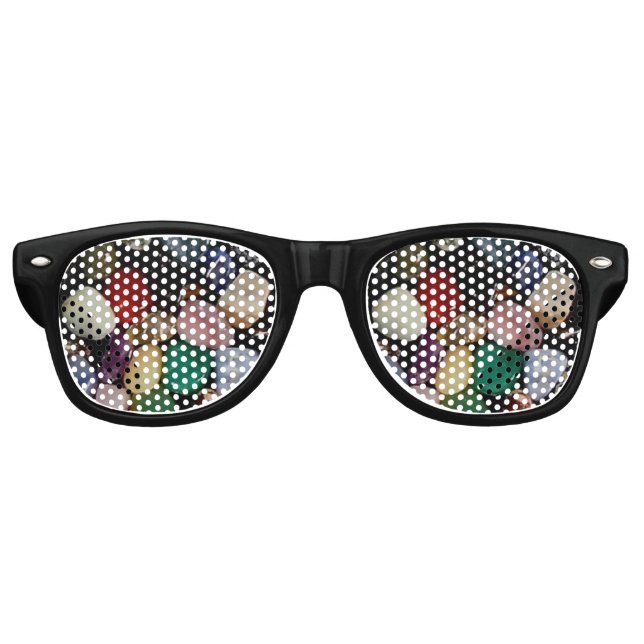 Colorful Gemstones  Retro Sunglasses (Front)