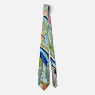 Colorful Geometric Abstract Mosaic Art Tie
