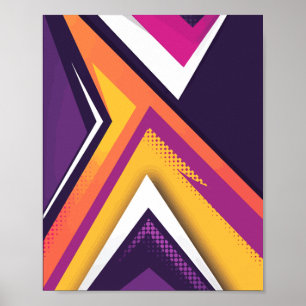 Colorful Geometric Arrow Design Poster