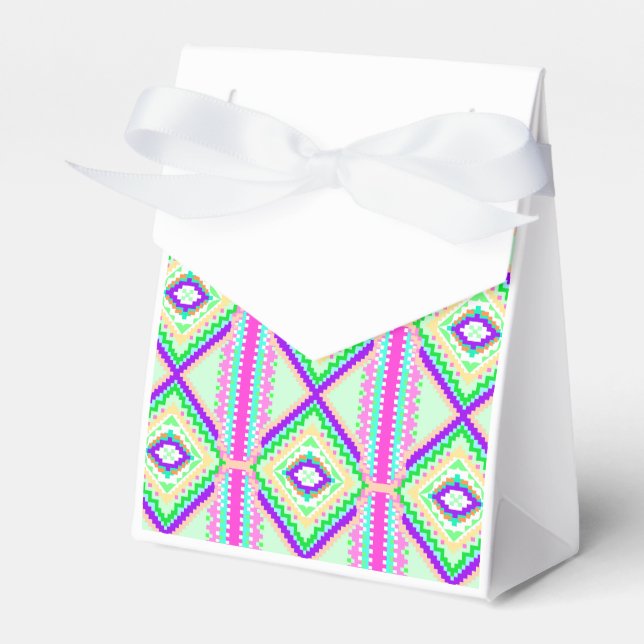 Colorful Geometric Boho Pattern Favour Box (Front Side)