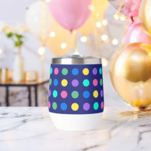Colorful Geometric Dots Drinkware Design -