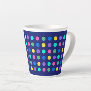 Colorful Geometric Dots Drinkware Design - Latte Mug