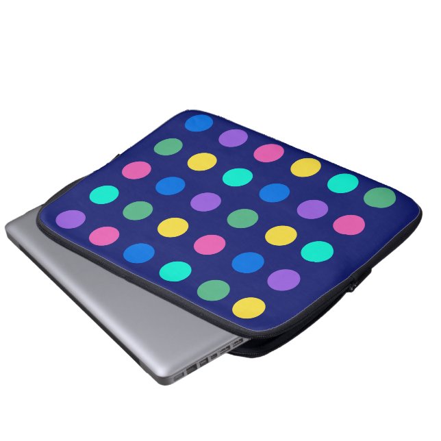 Colorful Geometric Dots Laptop Sleeve (Front Bottom)