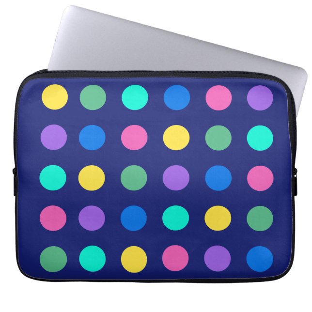 Colorful Geometric Dots Laptop Sleeve (Front)