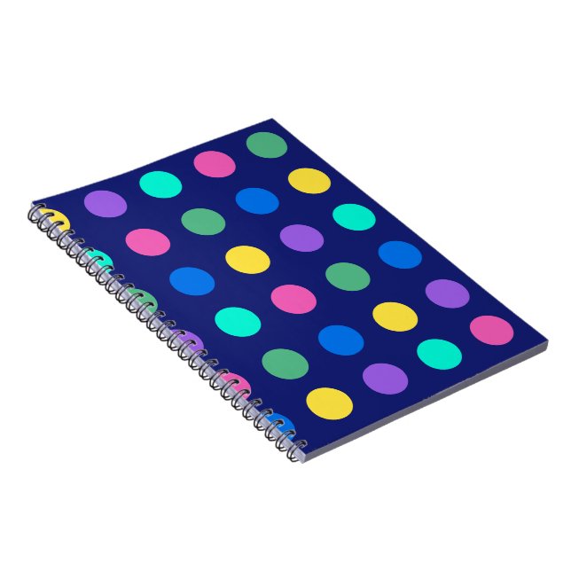 Colorful Geometric Dots  Notebook (Right Side)