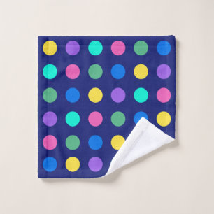 Colorful Geometric Dots Wash Cloth
