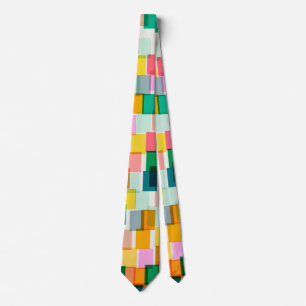 Colorful Geometric Modern Christmas Holiday Tie