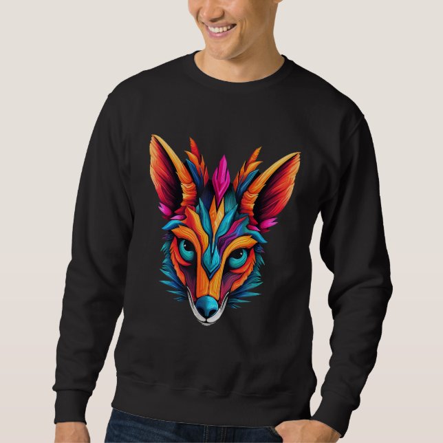 Colorful Geometric Numbat Noombat Walpurti Pop Ani Sweatshirt (Front)