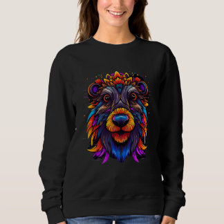 Colorful Geometric Nutria Rat Coypu Pop Animal Sweatshirt