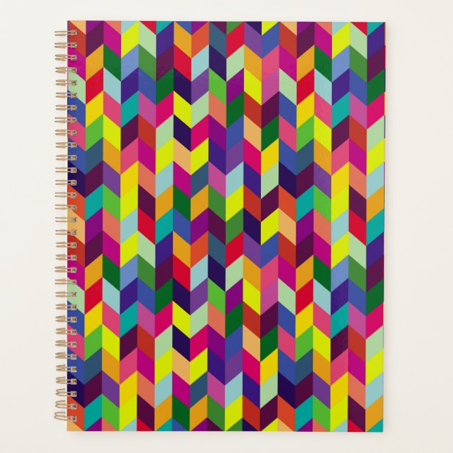 Colorful Geometric Pattern Design – Modern Stylish Planner (Front)