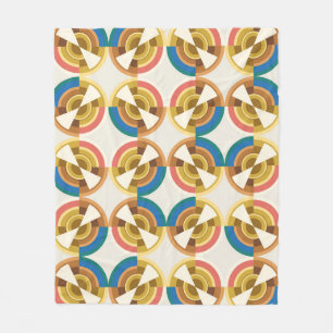 Colorful Geometric Pattern Fleece Blanket