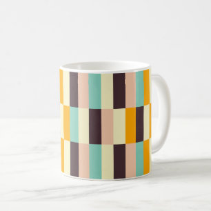 Colorful geometric pattern with vertical stripes coffee mug