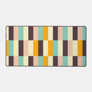 Colorful geometric pattern with vertical stripes desk mat